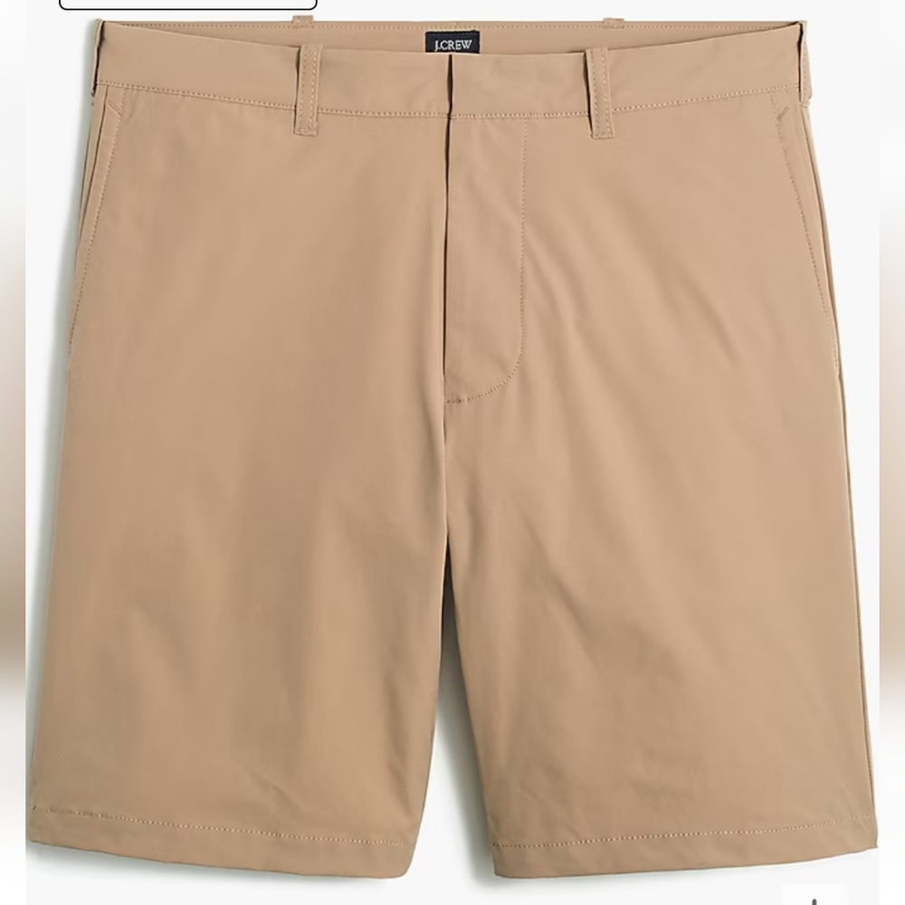New! 2 pairs! J.Crew Factory Dark Khaki 9" Tech short 38 waist - Picture 4 of 11